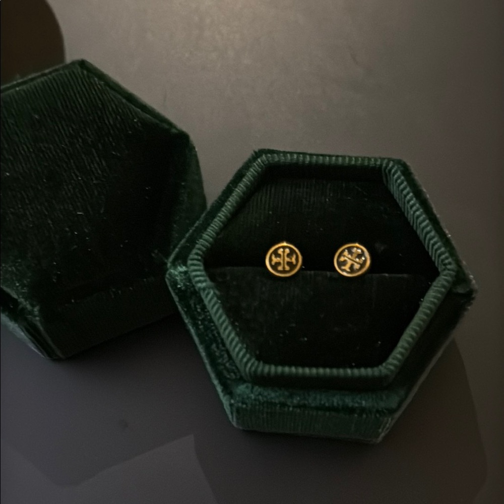 Tory Burch Logo Stud Earrings